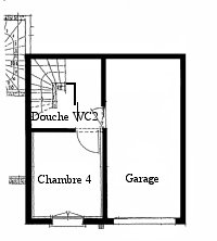 Lower Floor layout with Bedroom and Garage with Utility Area